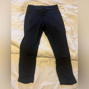 Athleta Black Capri tights with cutouts